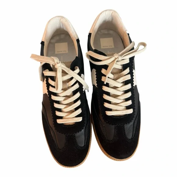 Dolce Vita Notice Retro Sneakers Black White Gum Sole NIB Women’s Size 10 - Picture 5 of 8